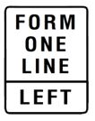 form one line left