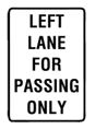 left lane for passing