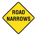 road narrows