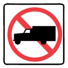 trucks not allowed on this road