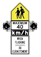 speed limit when lights flashing